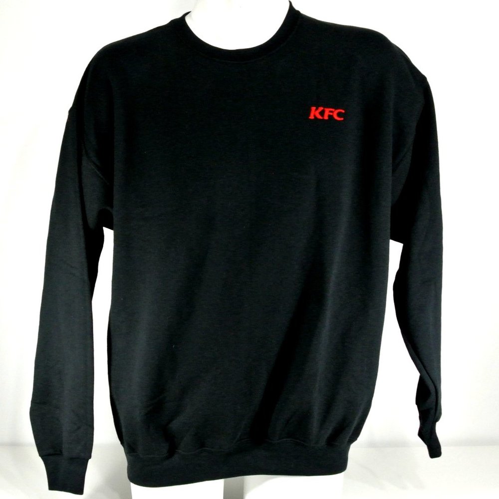 KENTUCKY FRIED CHICKEN KFC Black Sweatshirt Employee Uniform Shirt Size XL